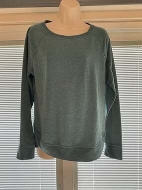 Lululemon Heathered Teal Scuba Crewneck Sweatshirt